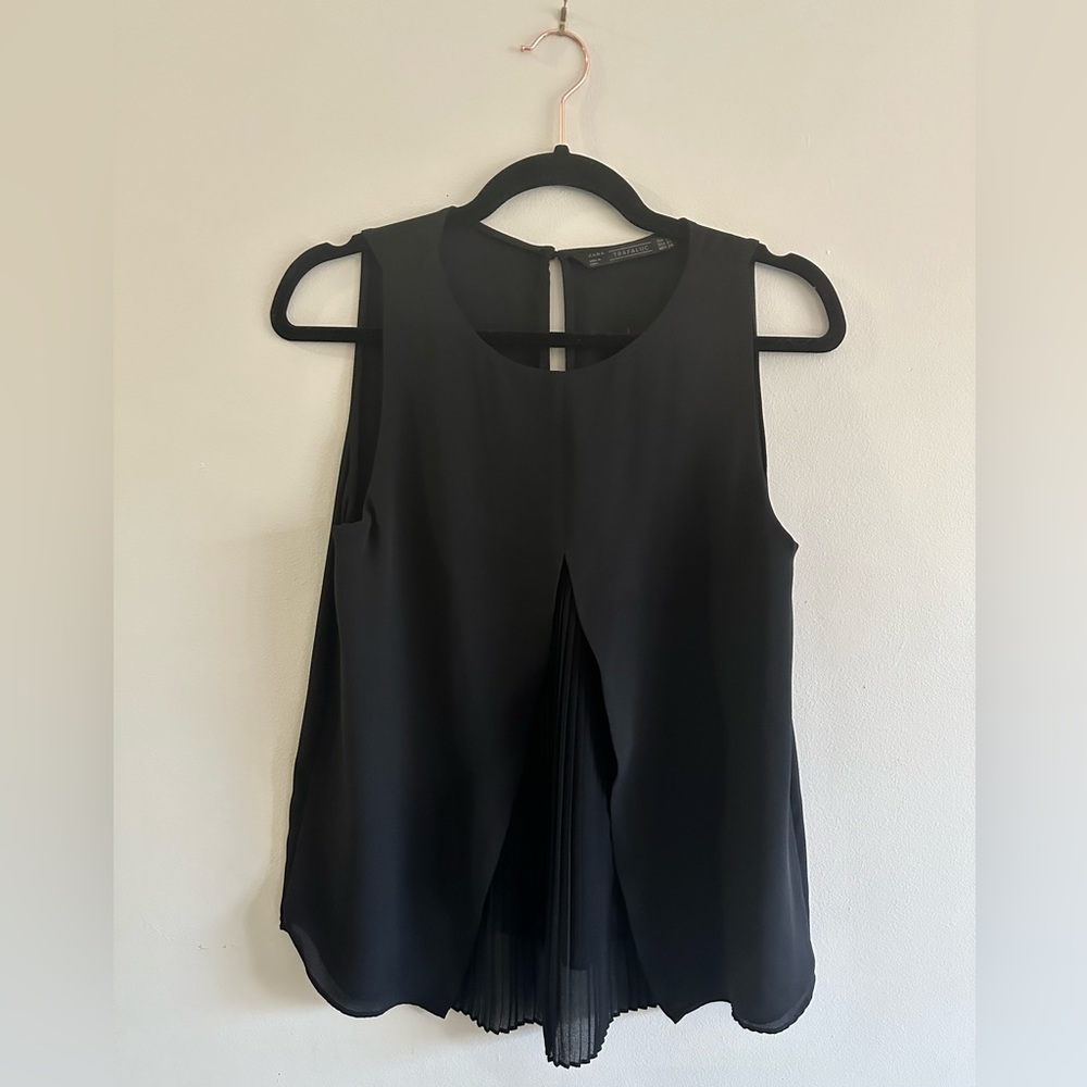 Zara Trafaluc Black Sleeveless Blouse Size XS